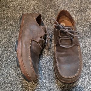 OluKai Brown Leather Oxfords